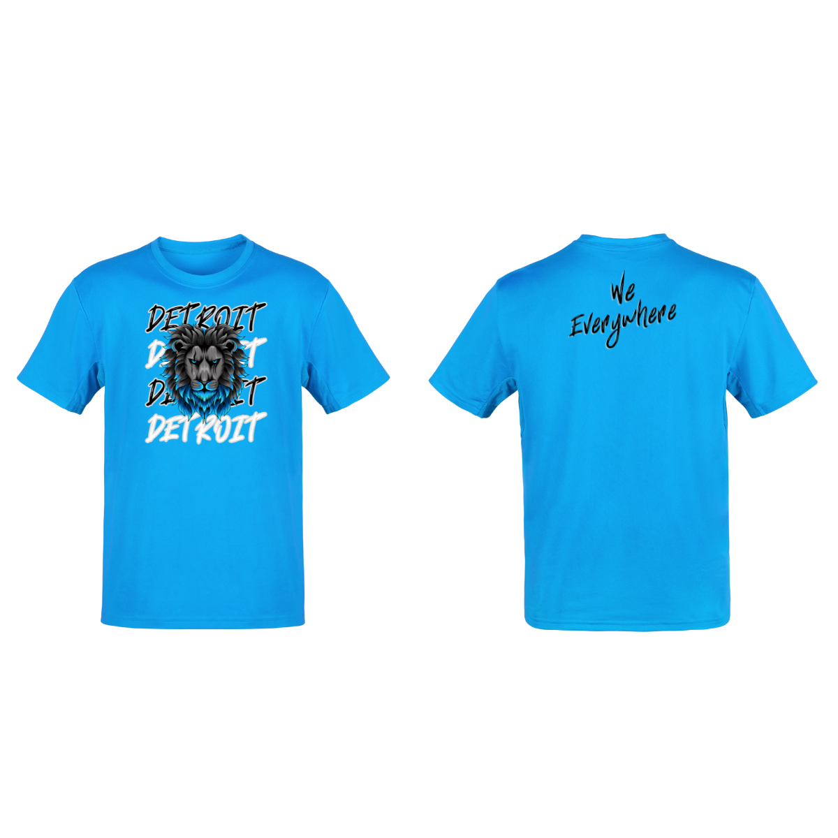 Detroit We Everywhere Big Face Lion T-Shirt