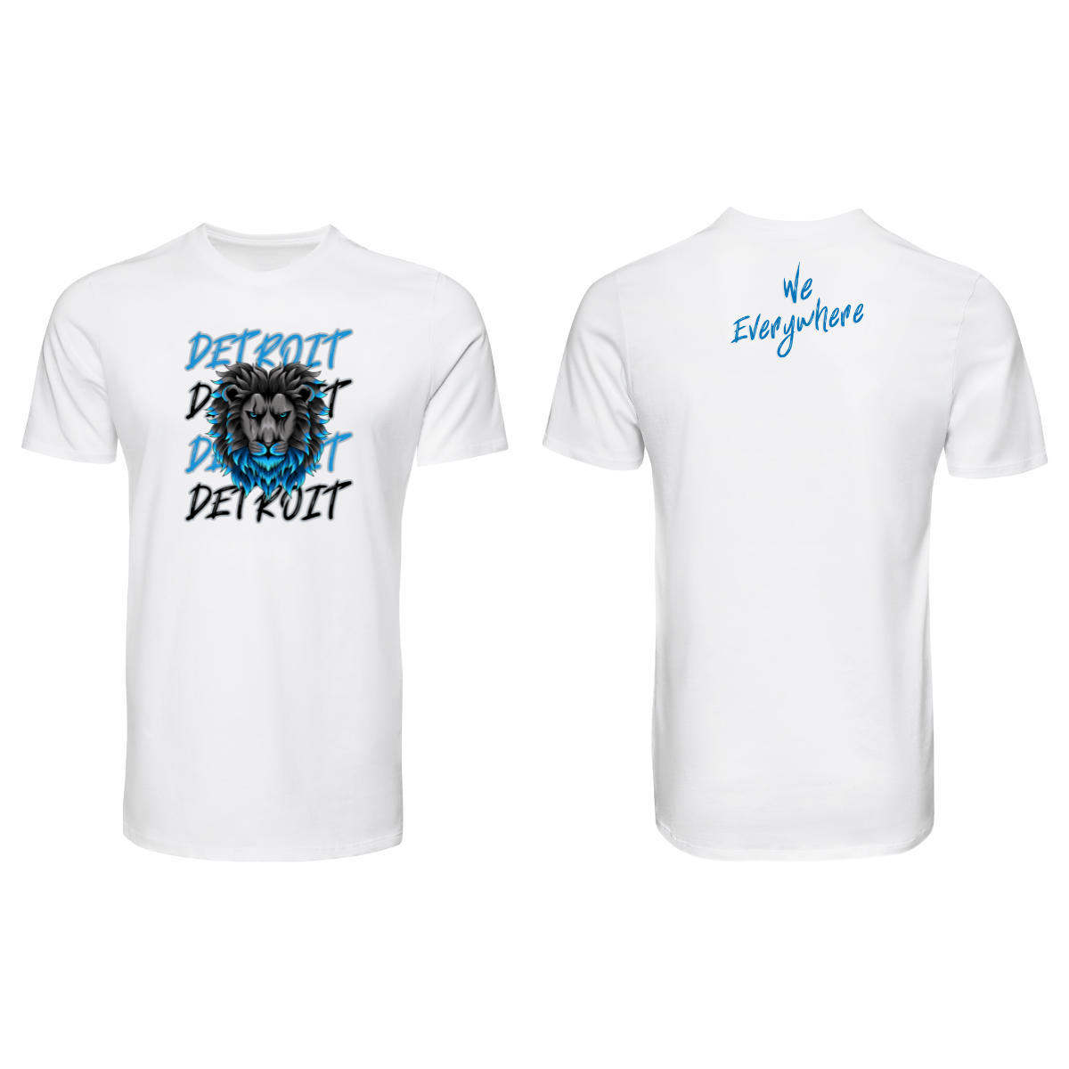 Detroit We Everywhere Big Face Lion T-Shirt