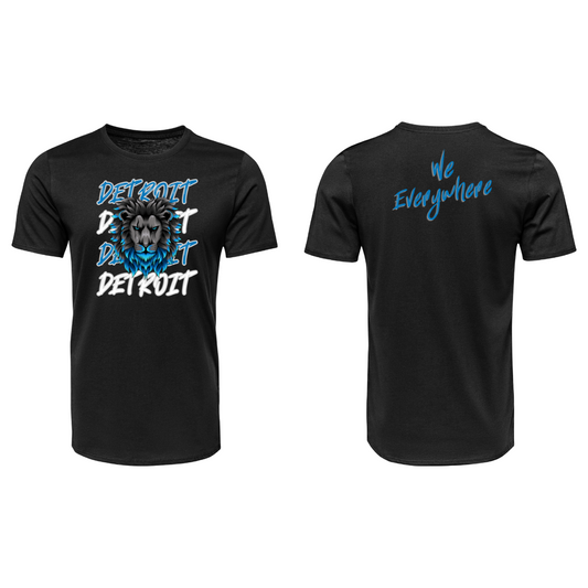 Detroit We Everywhere Big Face Lion T-Shirt