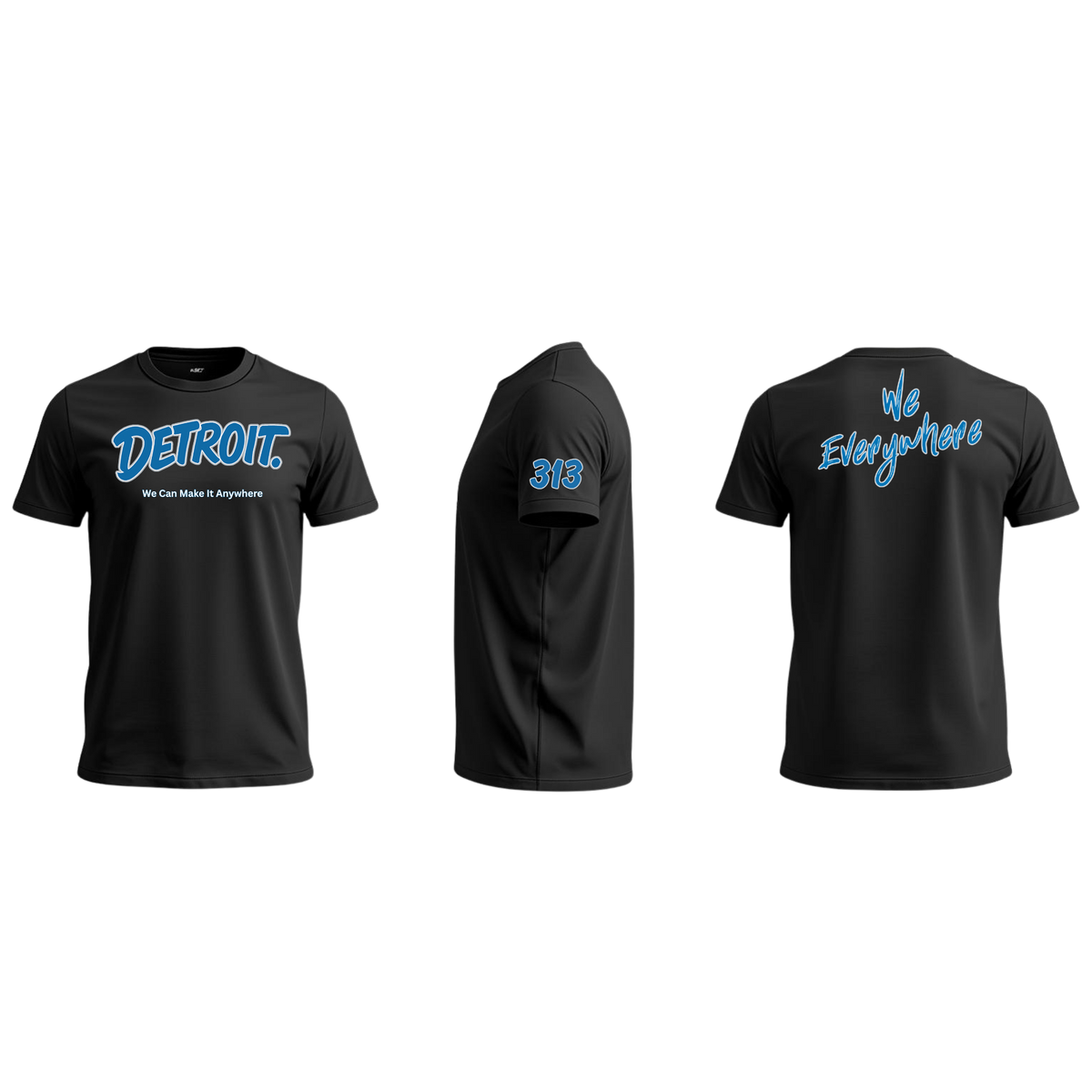 Detroit We Everywhere Signature T-Shirt (Men/Unisex)