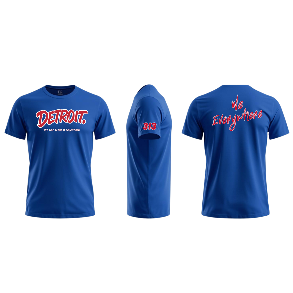 Detroit We Everywhere Signature T-Shirt (Men/Unisex)