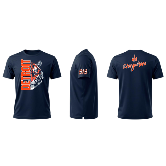 Detroit We Everywhere Tiger T-Shirt (Men/Unisex)