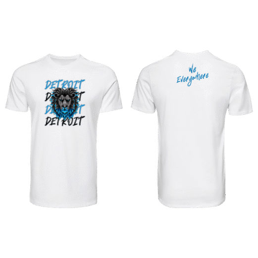 Detroit We Everywhere Big Face Lion T-Shirt - Image 4